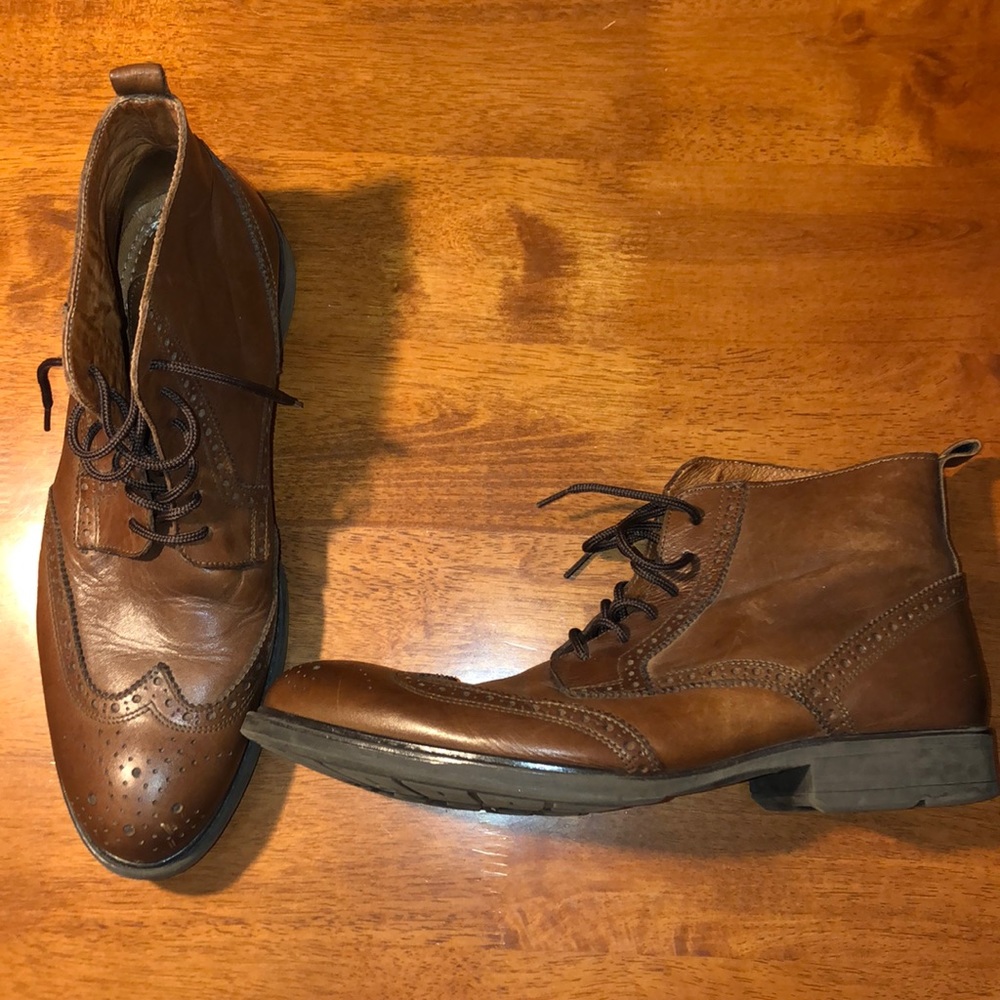JCPenney Stafford Gunners Wing Tipped Boots